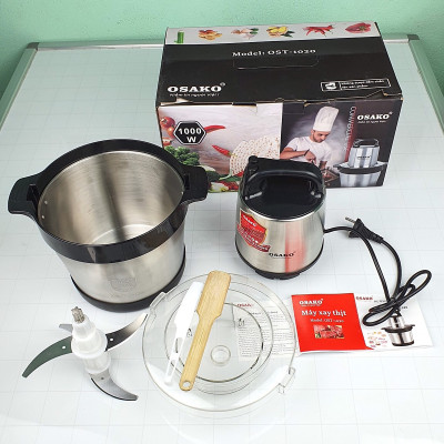 Máy Xay Thịt 5.8L Công Suất 950W Osako OST-1025 Cối Inox Xay Công Nghiệp Cho Quán-Kèm Lưỡi Dao Dự Phòng - Hàng Chính Hãng