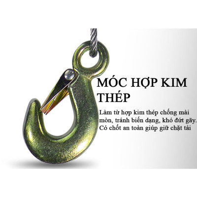 Tời Quay Tay ABG 2500LBS 1135Kg - Máy Tời Xây Dựng  Xoay Cầm Tay Chuyên Dùng Để Nâng Hạ Hàng Hóa , Máy Móc - Loại 2 Chiều - Hàng Chính Hãng