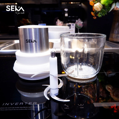Máy xay thịt đa năng SEKA SK2287, 2 cối thủy tinh, thiết kế 4 - 6 lưỡi dao sắc bén, Công suất mạnh 500W hàng nhập khẩu