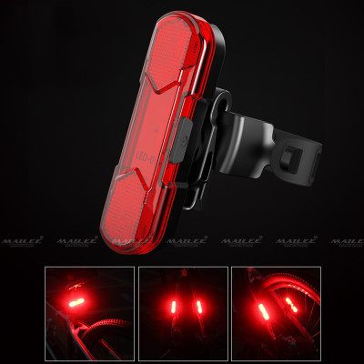 Đèn Hậu Xe Đạp USB LED AS-1010 pin sử dụng 4-8h dung lượng 210mAh, Chống Nước Đi Đêm Địa Hình Cảnh Báo Phụ Kiện- Mai Lee