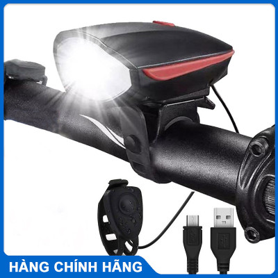 Đèn Pha Xe Đạp Có Còi/Kèn - Pin Mạnh 1200mAh - Sáng Tới 5 Giờ Liên Tục - 3 Chế Độ Sáng - Còi To - Chống Nước - Màu Đỏ - Chính hãng DoDoDios