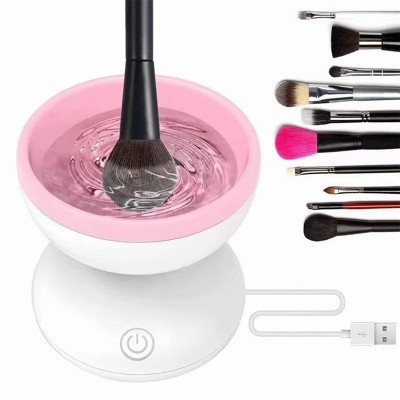 Máy làm sạch Vệ sinh cọ trang điểm tự động mới Có Cổng Sạc usb Tiện Dụng bằng bàn chải silicon 
