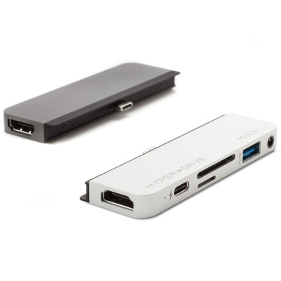Cổng chuyển chuyên dụng Hyper HyperDrive 6-in-1 HDMI 4K/60Hz USB-C Hub - (HD-HD319B) - Hàng chính hãng