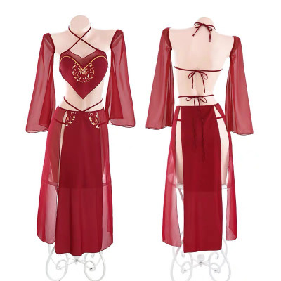 P103 Váy ngủ cổ trang kèm quần váy sexy  - Đầm ngủ nữ cổ trang gợi cảm - Đồ ngủ nữ sexy