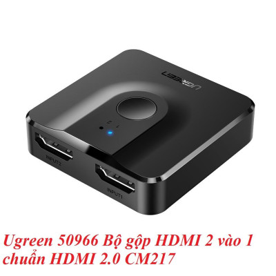 Ugreen UG50966CM217TK Bộ gộp HDMI 2 vào 1 chuẩn HDMI 2.0 - HÀNG CHÍNH HÃNG