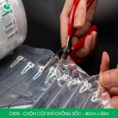 Cuộn cột khí chống sốc - 40cm x 50m - Xốp hơi, đệm hơi đóng gói hàng dễ vỡ - CK05