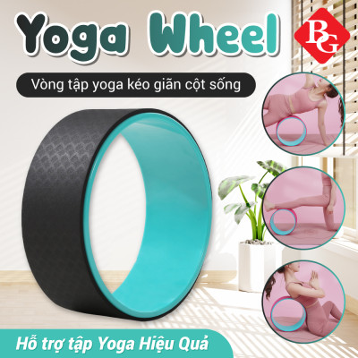 BG Vòng Tập Yoga 33cm Yoga Wheel BLUE BLACK, Vòng Yoga Pilates Nhựa ABS Tập Lưng Cao Cấp Chính Hãng (hàng nhập khẩu)