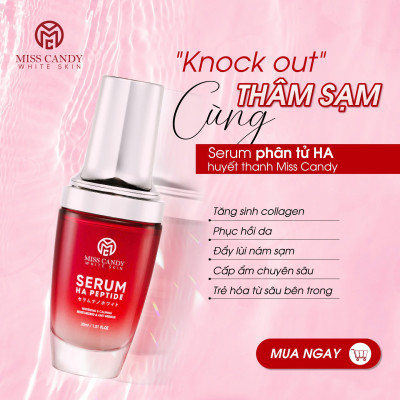 Serum Phân Tử HA Huyết Thanh MISS CANDY 30ml Giúp Cấp Ẩm Chuyên Sâu, Tăng Sinh Collagen, Tăng Cường Dưỡng Trắng, Tái Sinh Làn Da, Chống Lão Hóa Da _ PHỤNG BEAUTY