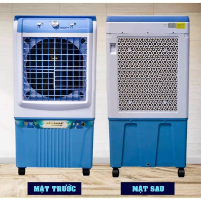 Quạt đá, quạt hơi nước, quạt điều  hoà 45L có bánh xe tặng kèm 2 hộp đá khô, Hàng chính hãng