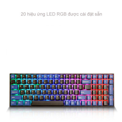Bàn phím cơ không dây Newmen GM1000  (Hạc - Trăng & Mây) Kailhbox white/Red Axis - Hàng Chính Hãng 