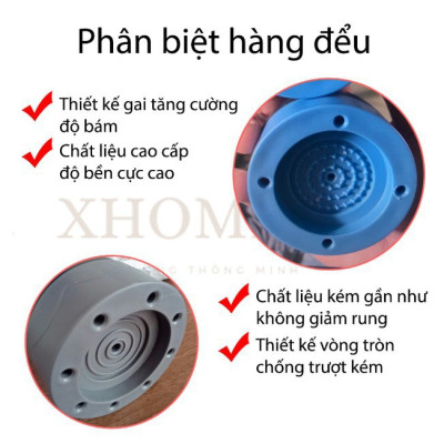 Combo 4 Chân Đế Máy Giặt Chắc Chắn, Miếng Đệm Cao Su Lót Chân Máy Giặt, Tủ Lạnh Chống Di Chuyển, Chống Ồn, Chống Rung, An Toàn - HENRYSA