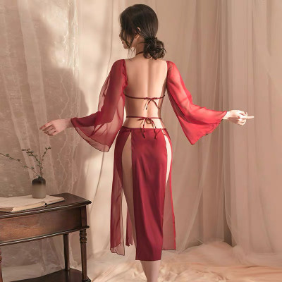 P103 Váy ngủ cổ trang kèm quần váy sexy  - Đầm ngủ nữ cổ trang gợi cảm - Đồ ngủ nữ sexy
