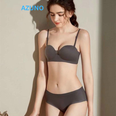 Áo Lót Nữ Không Gọng Su Đúc Đệm Vừa Cao Cấp Azun A2124, Áo ngực chống tụt mặc nhiều kiểu siêu đẩy