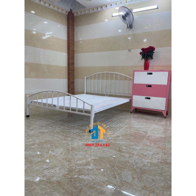 Giường sắt 1mx2m mỹ nghệ cao cấp 1 người nằm