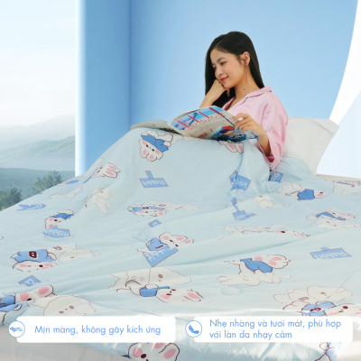 [CHĂN HÈ MÁT LẠNH] Mền lạnh I Cool Advance NIN House NM8029 1m6x2m1 | Chần Ice Silk lạnh như tencel