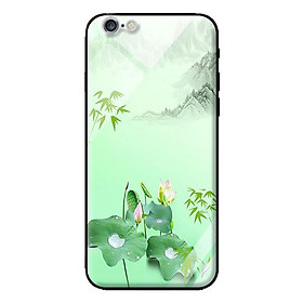Ốp lưng kính cường lực cho iPhone 6S Tranh Sen - Hàng chính hãng