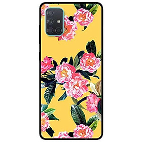 Ốp lưng dành cho Samsung A51 - A71 - M51 mẫu Hoa Hồng Nền Vàng