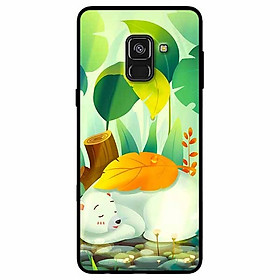 Ốp lưng dành cho Samsung A8 Plus mẫu Gấu Ngủ Đông
