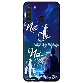 Ốp lưng dành cho Samsung Galaxy A21 mẫu Nợ Cha Nợ Mẹ