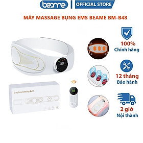 Máy massage xung điện EMS tan mỡ bụng Beame BM-B48, Đai massage lưng bụng rung nhiệt đánh tan mỡ, giảm đau bụng kinh