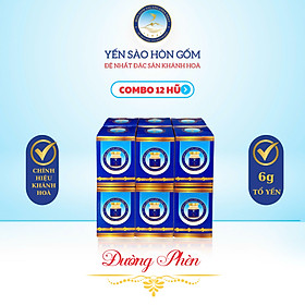 [Combo 12 Hũ] Tổ Yến Sào Chưng Đường Phèn - Yến Sào Hòn Gốm Chính Hiệu Khánh Hoà - HGK NEST 