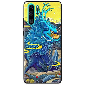 Ốp in cho Huawei P30 Pro Rồng Xanh Nền Vàng - Hàng chính hãng