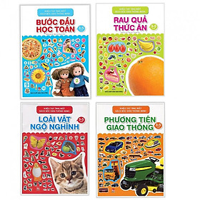 Sách - Khéo Tay Tinh Mắt, Sách Bóc Dán Thông Minh - Combo 4 Cuốn - NXB Kim Đồng