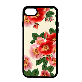 Ốp lưng dành cho Iphone 7 Hoa Đỏ Nền Trắng 2 -Hàng Chính Hãng