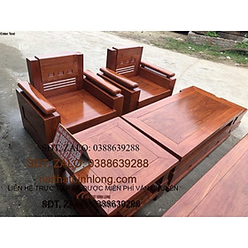 Bộ bàn ghế trứng đối gỗ hương đá