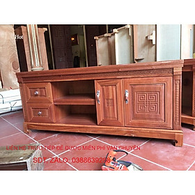 Kệ tivi 1m2, 1m4, 1m6, 1m8, 2m, 2m2 gỗ xoan đào