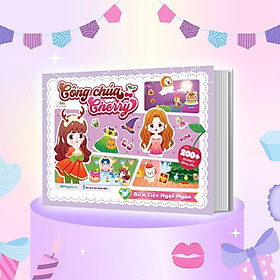 Sách - Công Chúa Cherry - Bữa Tiệc Ngọt Ngào - Sách Bóc Dán Sticker Cho Bé Gái - Megabook