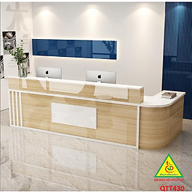 QUẦY LỄ TÂN, QUẦY TIẾP TÂN, QUẦY TÍNH TIỀN, QUẦY THU NGÂN QTT430 - NỘI THẤT LẮP RÁP VIENDONGADV
