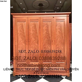 Tủ quần áo 4 buồng gỗ xoan, gội, gõ đỏ, hương đá... Giá siêu Rẻ