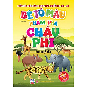 Sách - Bé Tô Màu - Khám Phá Châu Phi Hoang Dã - 20+ Hình Dán Sticker - Việt Thư