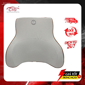 Tựa Lưng Ô Tô Cao Su Non Vải Nỉ CIND G002 Màu Xám