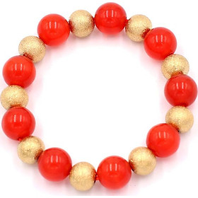 Chuỗi đeo tay phong thủy - đá ngọc tủy cam 12 ly VNTCHVM1 - hợp mệnh Hỏa, mệnh Thổ