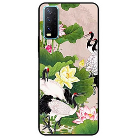 Ốp lưng dành cho Vivo Y20 - Y20s - Y12s mẫu Sen Và Hạc