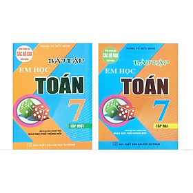 Sách - Combo Bài Tập Em Học Toán Lớp 7 (Tập 1+Tập 2) - Biên soạn theo chương trình giáo dục phổ thông mới