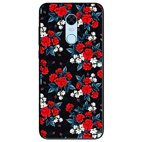 Ốp lưng in cho Xiaomi Redmi note 4x/ Redmi Note 4 Mẫu Hồng Đỏ Nền Đen