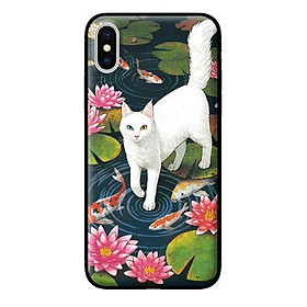 Ốp in cho iPhone XS MAX Mèo Trắng - Hàng chính hãng