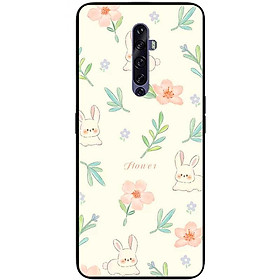Ốp lưng cho Oppo Reno 2Z - 2F - Reno 6Z - Reno 7Z 5G - 8Z 5G - Reno 8T 4G - Reno 8T 5G - Hoạ Tiết Thỏ Hoa Hồng - Hàng Chính Hãng