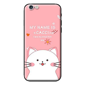 Ốp in cho iPhone 6s Mèo Trắng Thích Ăn - Hàng chính hãng