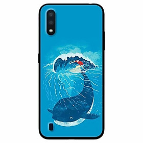 Ốp lưng dành cho Samsung A01 mẫu Ván Cá Voi