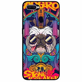 Ốp lưng in cho Oppo F9 Mẫu Pulldog Kính Đen