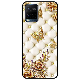 Ốp lưng dành cho Vivo Y21 - Vivo Y21s mẫu Bướm Vàng Giả Da