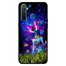 Ốp lưng dành cho Realme 3 - Realme 3 Pro - Realme 5 / 5s / 5i / 6i / 6i - Realme 5 Pro mẫu Bướm Đêm Hồng Xanh