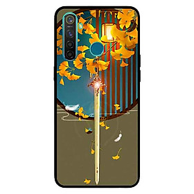 Ốp Lưng in cho Realme 5 Pro / Realme Q Mẫu Nền Kiếm Hoa Vàng - Hàng Chính Hãng