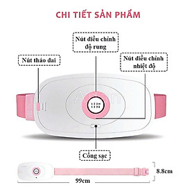 Đai massage bụng kinh-A858, máy làm ấm tử cung, giảm đau ngày rụng dâu