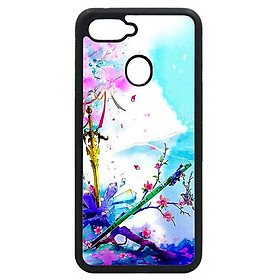 Ốp lưng cho Oppo F9 mẫu nền hoa 241 - Hàng chính hãng
