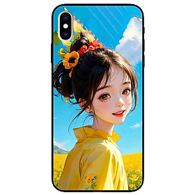 Ốp lưng dành cho Iphone X - Xs - Xs Max - XR - 11 - 11 Pro Max - Thiếu Nữ Xinh Áo Vàng - Hàng Chính Hãng